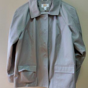 Talbots Gray Lighteight Belted Jacket